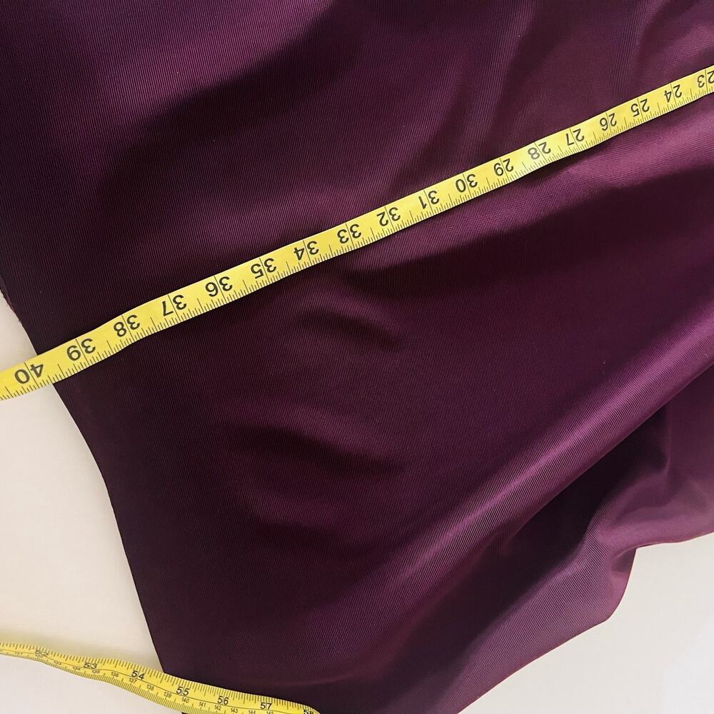 Adrianna Papell Lace Detail Cap Sleeve Sheath Dress Size 14W Burgundy - Picture 7 of 8